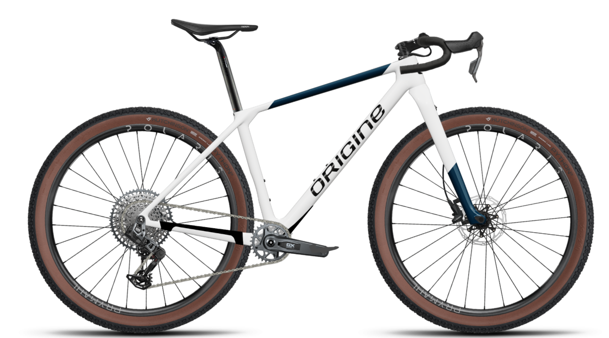 vélo gravel origine ultra gr monté avec des pneus vtt xc Zleen cheetah et leopard pro